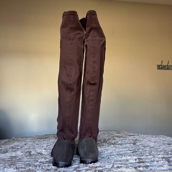 Chinese Laundry Radiance Brown Suede Stretch Over The Knee Boots Women 7 37.5 - Picture 8 of 16